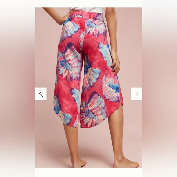 NWT Anthropologie Lilka Josie floral rayon pants size medium - Picture 2 of 8